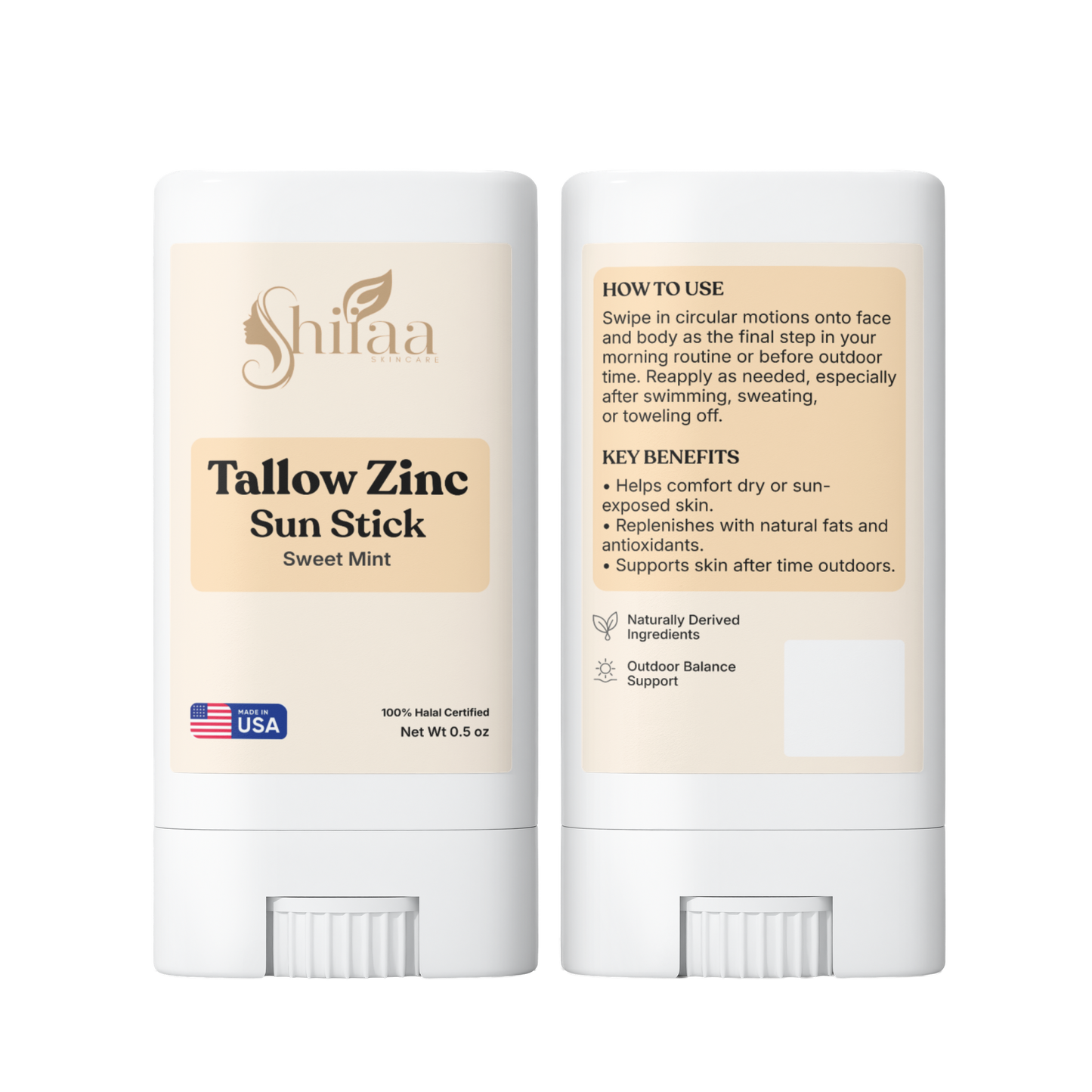 2 Pack Tallow Zinc Sun Stick