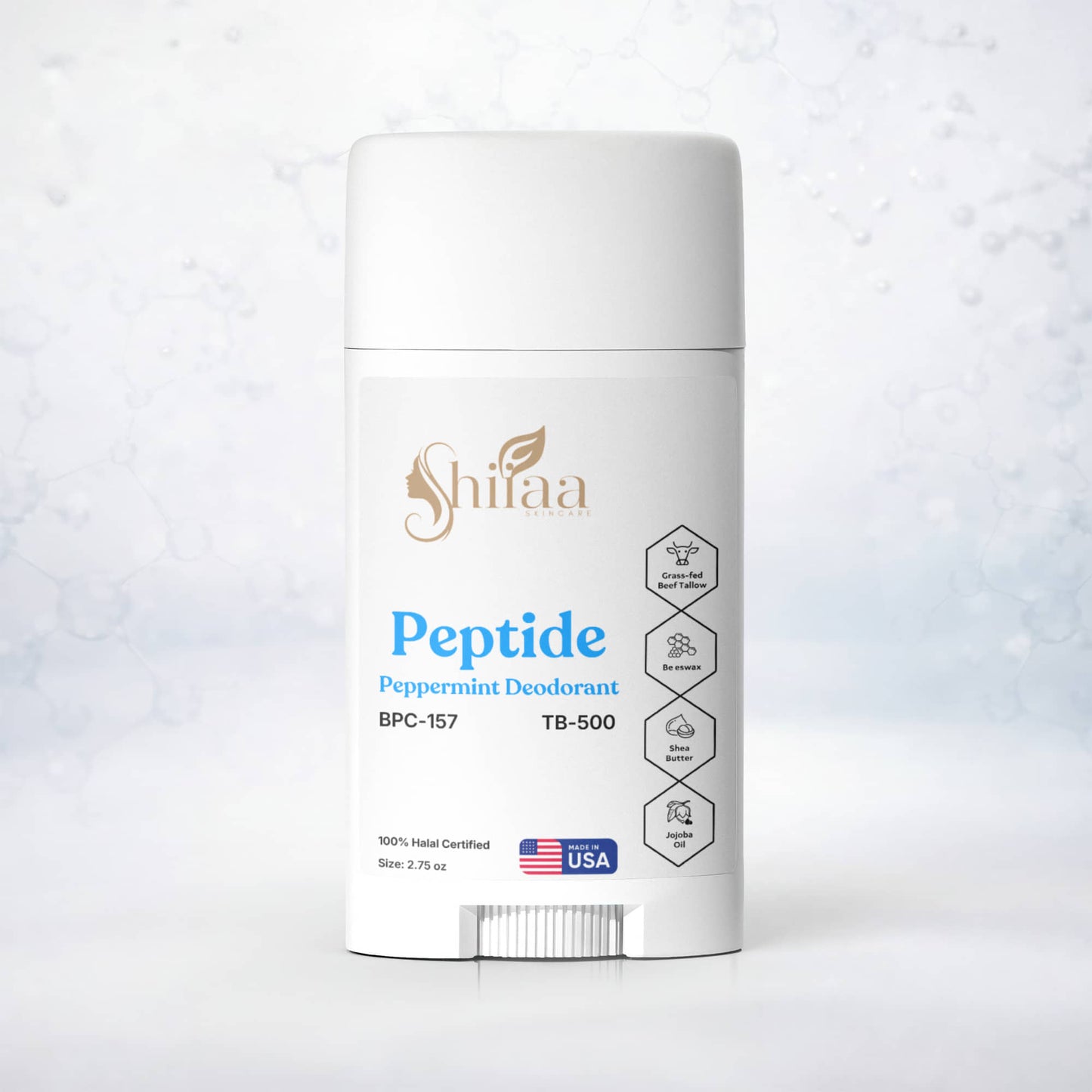 2 Pack Peptide Peppermint Deodorant