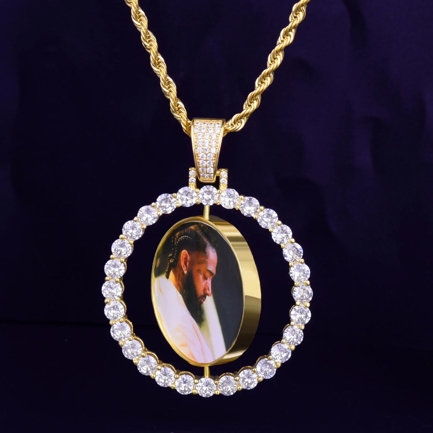 Custom Spinning Medallion Necklace