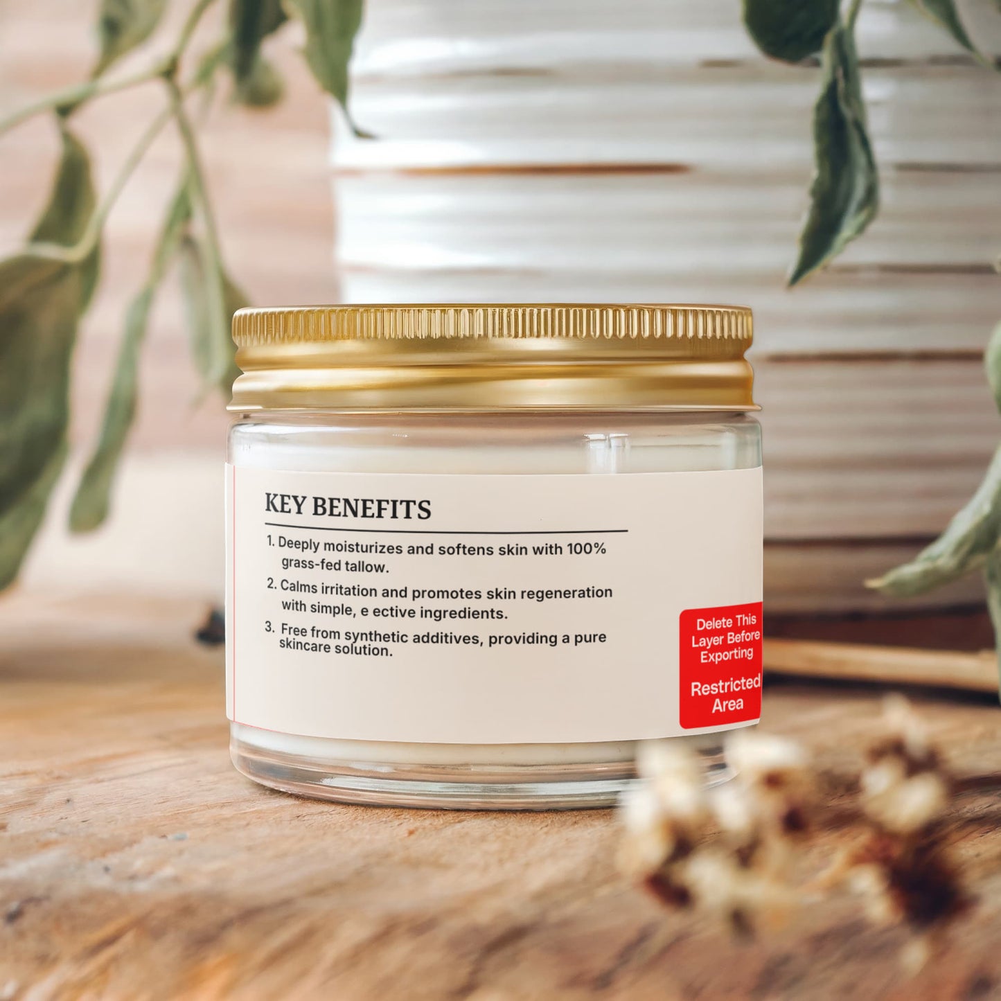 Whipped Grass-Fed Tallow Balm with Vanilla Bean