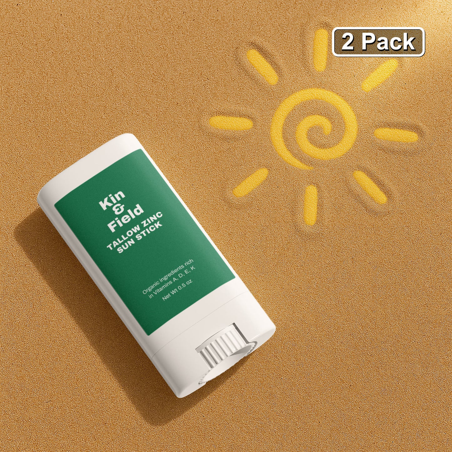 2 Pack Tallow Zinc Sun Stick