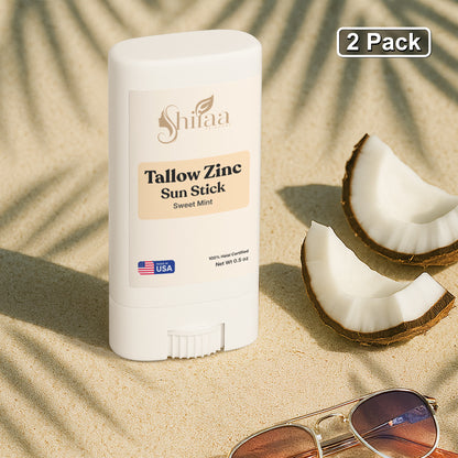 2 Pack Tallow Zinc Sun Stick