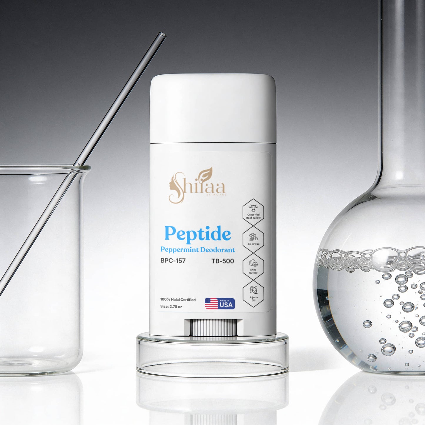 2 Pack Peptide Peppermint Deodorant
